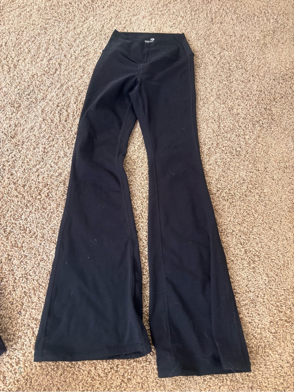 90 Degree By Reflex Black Flared High-Waist Leggings
